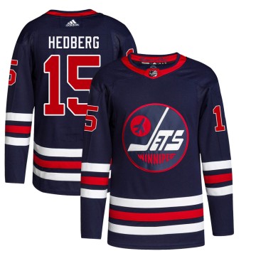 Authentic Adidas Men's Anders Hedberg Winnipeg Jets 2021/22 Alternate Primegreen Pro Jersey - Navy