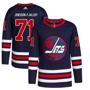 Authentic Adidas Men's Axel Jonsson-Fjallby Winnipeg Jets 2021/22 Alternate Primegreen Pro Jersey - Navy