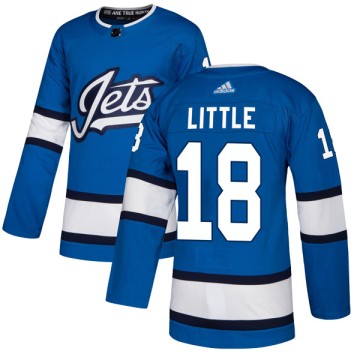 Authentic Adidas Men's Bryan Little Winnipeg Jets Alternate Jersey - Blue