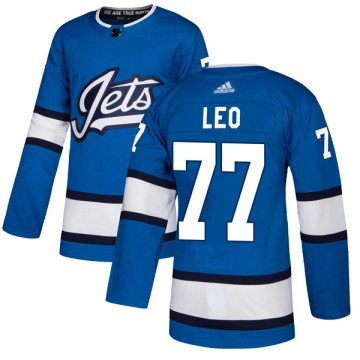 Authentic Adidas Men's Chase De Leo Winnipeg Jets Alternate Jersey - Blue