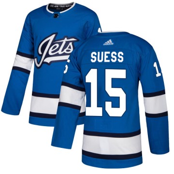 Authentic Adidas Men's C.J. Suess Winnipeg Jets Alternate Jersey - Blue
