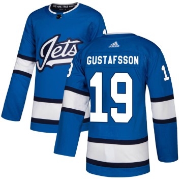 Authentic Adidas Men's David Gustafsson Winnipeg Jets Alternate Jersey - Blue