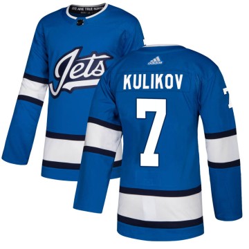 Authentic Adidas Men's Dmitry Kulikov Winnipeg Jets Alternate Jersey - Blue