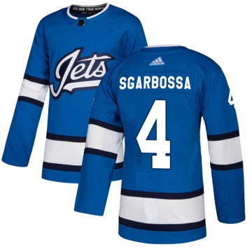 Authentic Adidas Men's Michael Sgarbossa Winnipeg Jets Alternate Jersey - Blue