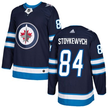 Authentic Adidas Men's Peter Stoykewych Winnipeg Jets Home Jersey - Navy