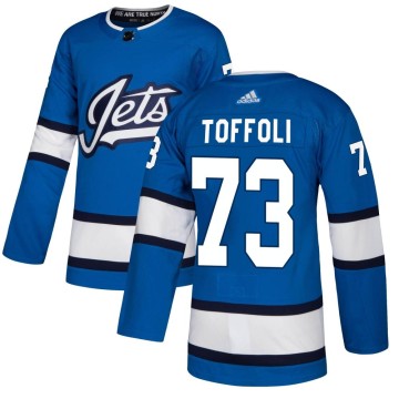 Authentic Adidas Men's Tyler Toffoli Winnipeg Jets Alternate Jersey - Blue