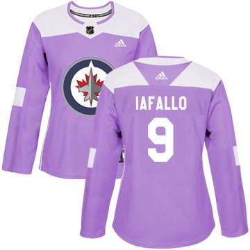 Authentic Adidas Women's Alex Iafallo Winnipeg Jets Fights Cancer Practice Jersey - Purple