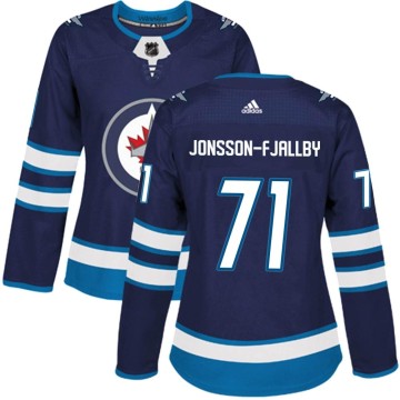 Authentic Adidas Women's Axel Jonsson-Fjallby Winnipeg Jets Home Jersey - Navy
