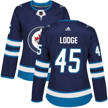Authentic Adidas Women's Jimmy Lodge Winnipeg Jets Home Jersey - Navy