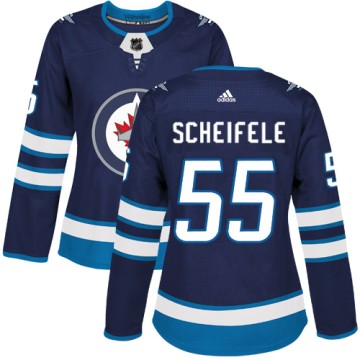 Authentic Adidas Women's Mark Scheifele Winnipeg Jets Home Jersey - Navy Blue