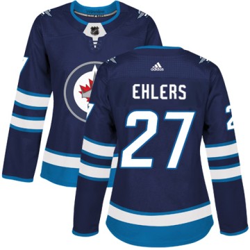 Authentic Adidas Women's Nikolaj Ehlers Winnipeg Jets Home Jersey - Navy Blue