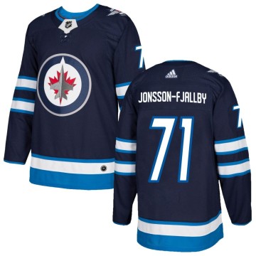Authentic Adidas Youth Axel Jonsson-Fjallby Winnipeg Jets Home Jersey - Navy