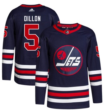 Authentic Adidas Youth Brenden Dillon Winnipeg Jets 2021/22 Alternate Primegreen Pro Jersey - Navy