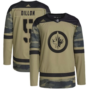 Authentic Adidas Youth Brenden Dillon Winnipeg Jets Military Appreciation Practice Jersey - Camo