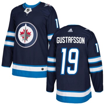 Authentic Adidas Youth David Gustafsson Winnipeg Jets Home Jersey - Navy