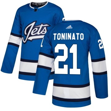 Authentic Adidas Youth Dominic Toninato Winnipeg Jets Alternate Jersey - Blue