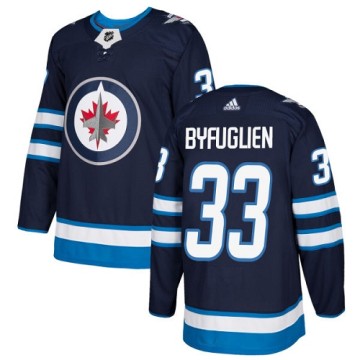 Authentic Adidas Youth Dustin Byfuglien Winnipeg Jets Home Jersey - Navy Blue
