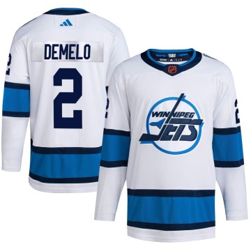Authentic Adidas Youth Dylan DeMelo Winnipeg Jets Reverse Retro 2.0 Jersey - White
