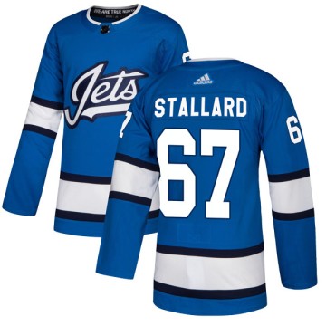 Authentic Adidas Youth Jordy Stallard Winnipeg Jets Alternate Jersey - Blue
