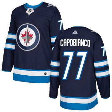 Authentic Adidas Youth Kyle Capobianco Winnipeg Jets Home Jersey - Navy