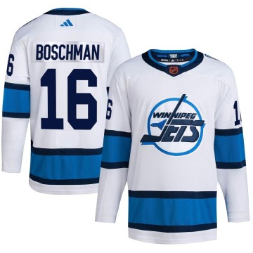 Authentic Adidas Youth Laurie Boschman Winnipeg Jets Reverse Retro 2.0 Jersey - White