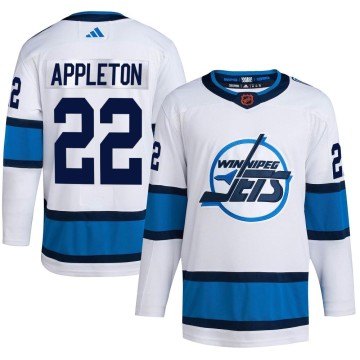 Authentic Adidas Youth Mason Appleton Winnipeg Jets Reverse Retro 2.0 Jersey - White
