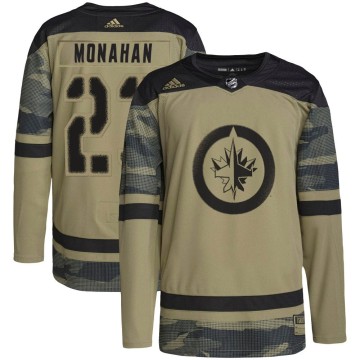 Authentic Adidas Youth Sean Monahan Winnipeg Jets Military Appreciation Practice Jersey - Camo