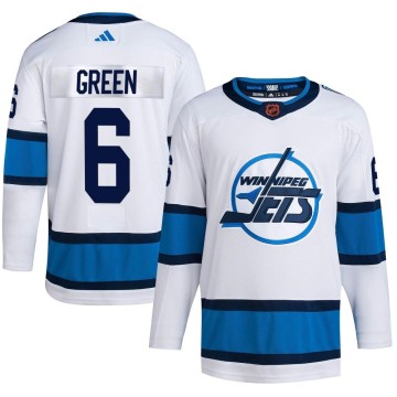 Authentic Adidas Youth Ted Green Winnipeg Jets Reverse Retro 2.0 Jersey - White