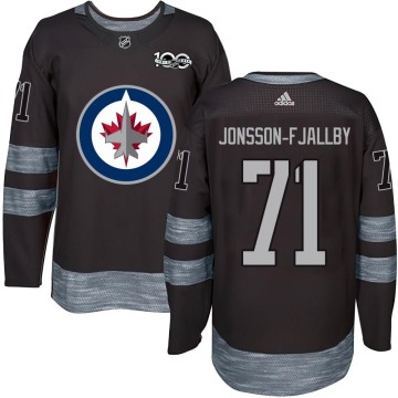 Authentic Men's Axel Jonsson-Fjallby Winnipeg Jets 1917-2017 100th Anniversary Jersey - Black