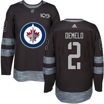 Authentic Youth Dylan DeMelo Winnipeg Jets 1917-2017 100th Anniversary Jersey - Black
