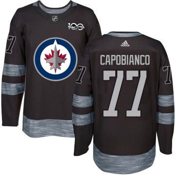 Authentic Youth Kyle Capobianco Winnipeg Jets 1917-2017 100th Anniversary Jersey - Black