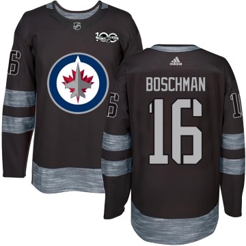 Authentic Youth Laurie Boschman Winnipeg Jets 1917-2017 100th Anniversary Jersey - Black