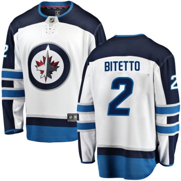 Breakaway Fanatics Branded Men's Anthony Bitetto Winnipeg Jets Away Jersey - White