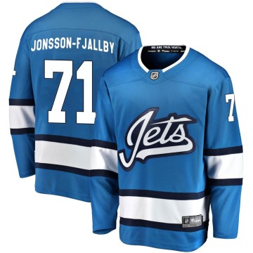 Breakaway Fanatics Branded Men's Axel Jonsson-Fjallby Winnipeg Jets Alternate Jersey - Blue