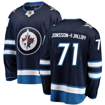 Breakaway Fanatics Branded Men's Axel Jonsson-Fjallby Winnipeg Jets Home Jersey - Blue
