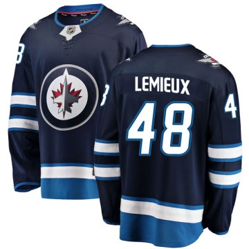 Breakaway Fanatics Branded Men's Brendan Lemieux Winnipeg Jets Home Jersey - Blue