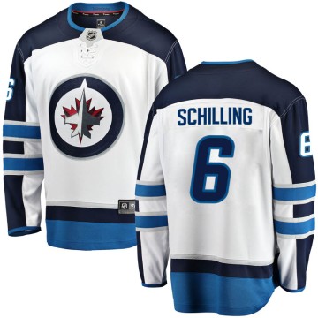 Breakaway Fanatics Branded Men's Cameron Schilling Winnipeg Jets Away Jersey - White