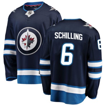 Breakaway Fanatics Branded Men's Cameron Schilling Winnipeg Jets Home Jersey - Blue