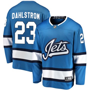 Breakaway Fanatics Branded Men's Carl Dahlstrom Winnipeg Jets Alternate Jersey - Blue