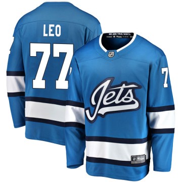 Breakaway Fanatics Branded Men's Chase De Leo Winnipeg Jets Alternate Jersey - Blue