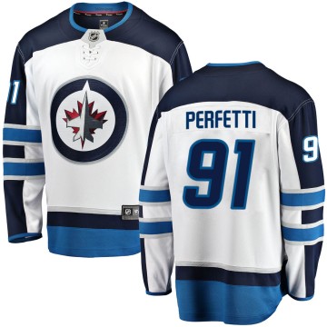 Breakaway Fanatics Branded Men's Cole Perfetti Winnipeg Jets Away Jersey - White