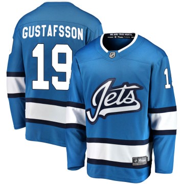 Breakaway Fanatics Branded Men's David Gustafsson Winnipeg Jets Alternate Jersey - Blue