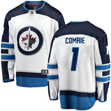 Breakaway Fanatics Branded Men's Eric Comrie Winnipeg Jets Away Jersey - White