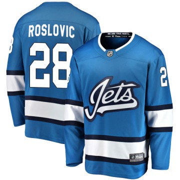 Breakaway Fanatics Branded Men's Jack Roslovic Winnipeg Jets Alternate Jersey - Blue