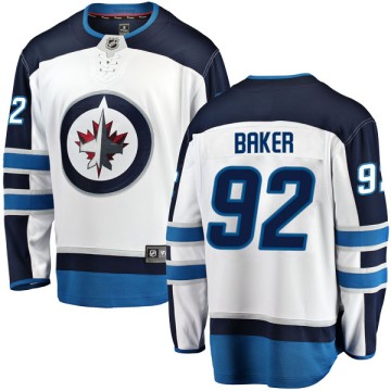 Breakaway Fanatics Branded Men's Jake Baker Winnipeg Jets Away Jersey - White