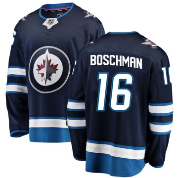 Breakaway Fanatics Branded Men's Laurie Boschman Winnipeg Jets Home Jersey - Blue