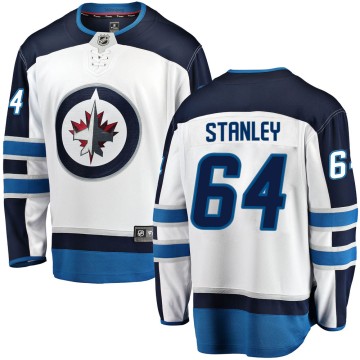 Breakaway Fanatics Branded Men's Logan Stanley Winnipeg Jets Away Jersey - White