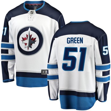 Breakaway Fanatics Branded Men's Luke Green Winnipeg Jets Away Jersey - White