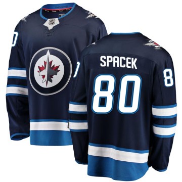 Breakaway Fanatics Branded Men's Michael Spacek Winnipeg Jets Home Jersey - Blue