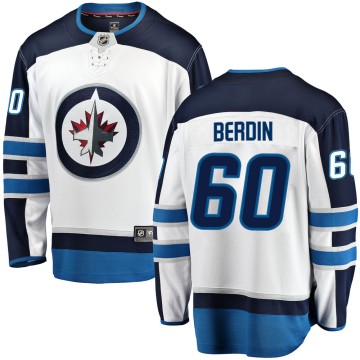 Breakaway Fanatics Branded Men's Mikhail Berdin Winnipeg Jets Away Jersey - White